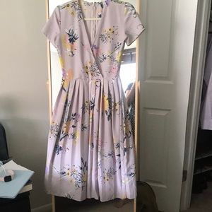 Leith lilac midi dress
